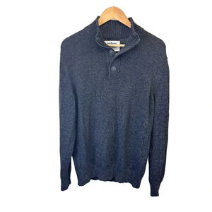 Urban Pipeline 1/4 Zip Button Pullover Collared or Mock Neck Gray Sweater Mens L